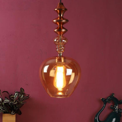 Rose Gold iron Hanging Light -D-7118-1LP - Included Bulbs
