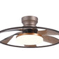 JS-LXR Modern BLDC 22" Ceiling Designer Fans with Light D0001-Bronze