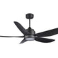 JS-LXR Modern BLDC 52" Ceiling Designer Fans with Light D0009-Coffee Silver Fan & 5 ABS Blades