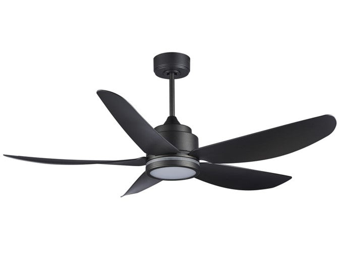 JS-LXR Modern BLDC 52" Ceiling Designer Fans with Light D0009-Coffee Silver Fan & 5 ABS Blades