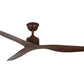 JS-LXR Modern BLDC 52" Ceiling Designer Fans D0013-Matt Black Motor & Walnut Finish ABS Blades