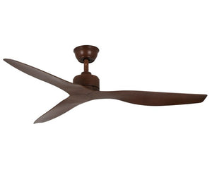 JS-LXR Modern BLDC 52" Ceiling Designer Fans D0013-Matt Black Motor & Walnut Finish ABS Blades