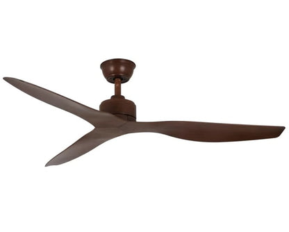 JS-LXR Modern BLDC 52" Ceiling Designer Fans D0013-Matt Black Motor & Walnut Finish ABS Blades