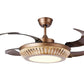 JS-LXR Crystal BLDC 42” Ceiling Chandelier Fans D0015-Gold Motor & ABS Blades