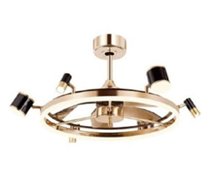 JS-LXR Modern BLDC 22" Ceiling Chandelier Fans D0019-Rose Gold