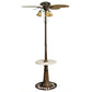 JS-LXR Outdoor AC 52" Floor Pedestal Outdoor Fan With Light D0020-Antique brass