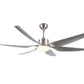 JS-LXR Modern BLDC 66" Ceiling Designer Fans with Light D0025-matt silver