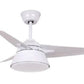 JS-LXR Modern BLDC 32" Ceiling Designer Fans with Light D0026-full matt White