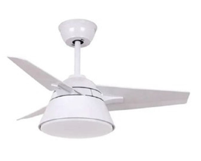 JS-LXR Modern BLDC 32" Ceiling Designer Fans with Light D0026-full matt White