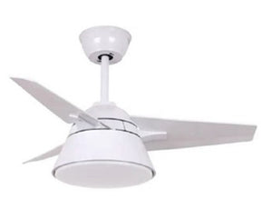 JS-LXR Modern BLDC 32" Ceiling Designer Fans with Light D0026-full matt White