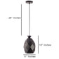 Brown Metal Hanging Light - Z-220-1P - Included Bulb