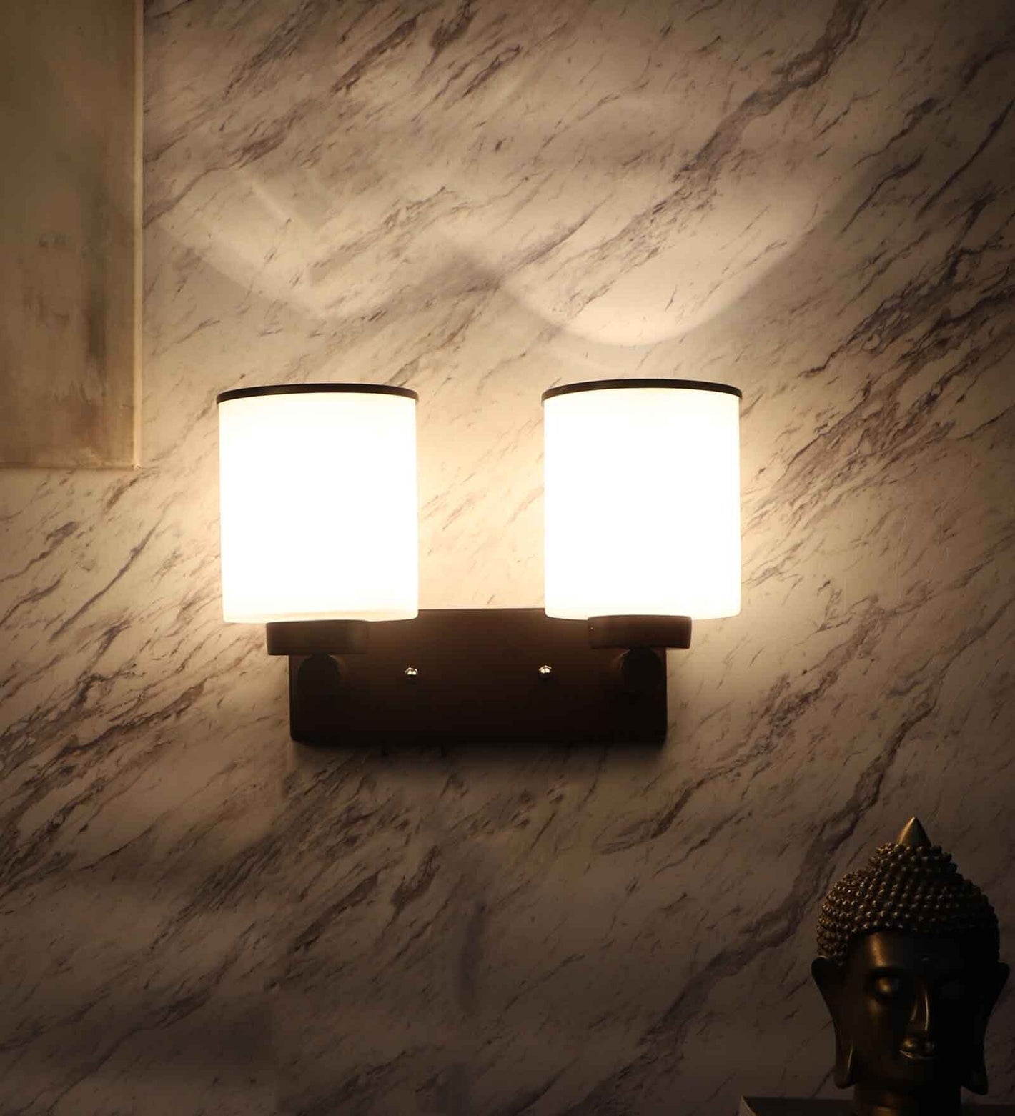 Decan Brown Iron Wall Light | 1313-2W | Included Bulb | Eliante by Jainsons Lights