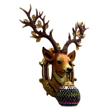 JS-LBR Deer No. 1 With Craft Glass Novelty Wall Lights