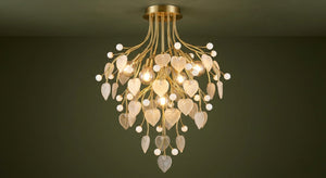 Trailing Blossom Glass Vine Chandelier – A Flowering Cascade in Hand-Blown Glass