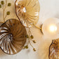 Amber Canopy Glass Wall Chandelier – An Illuminated Botanical Wall Sculpture