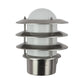 Silver Metal Outdoor Wall Light White Glass - DH01-210A - Included Bulb