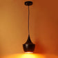 ELIANTE Black Iron Base Black Iron Shade Hanging Light - Dholak-1Lp-S - Bulb Included