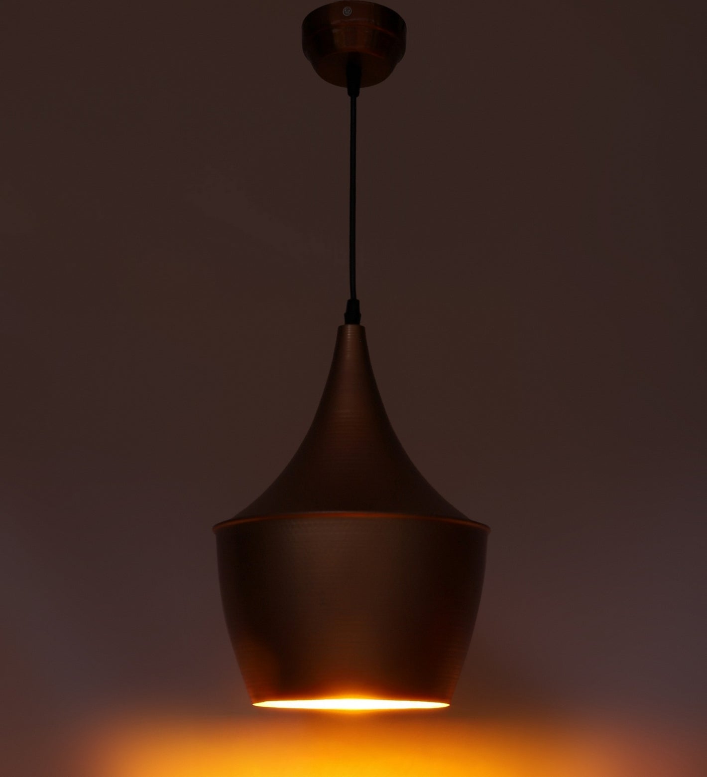 Copper Metal Hanging Light -Dholak-Rd-Cop - Included Bulb