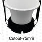 LCP-027 Deep — dimensions for 10W / 15W / 20W cut-out sizes