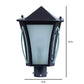 ELIANTE Black Iron Base Frost Glass Shade Gate Light - Dolpin-Bk-Gl - Bulb Included