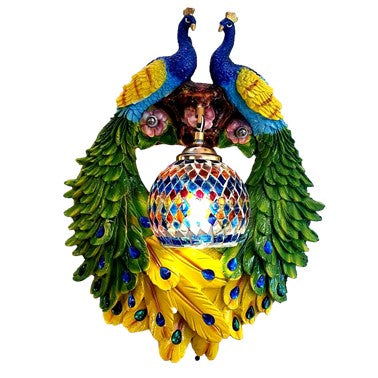 JS-LBR Double Peacock Multicolor Novelty Wall Lights