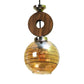 ELIANTE Brown Wood Base Gold White Shade Hanging Light - Dp-011-1Lp - Bulb Included
