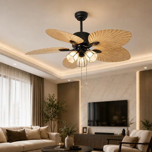 JS-FO - FI-7733-L High Speed Tropical Designer Fans with Light Wooden Finish Abs Blades Size 1320mm