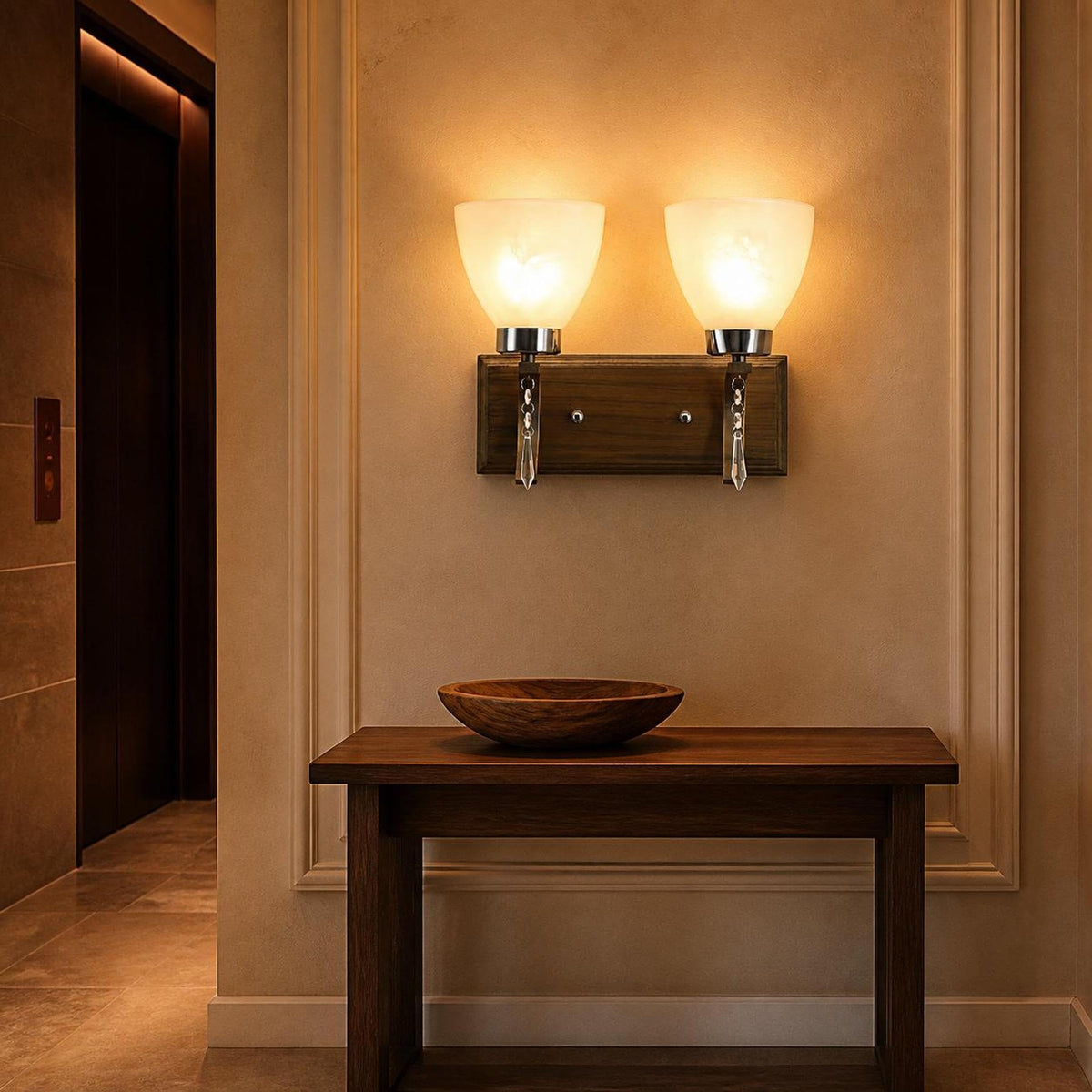 ELIANTE Yellow Glass Wall Sconces - S-89-2W - | 3 Years Warranty | with LED Lamp(s) Included