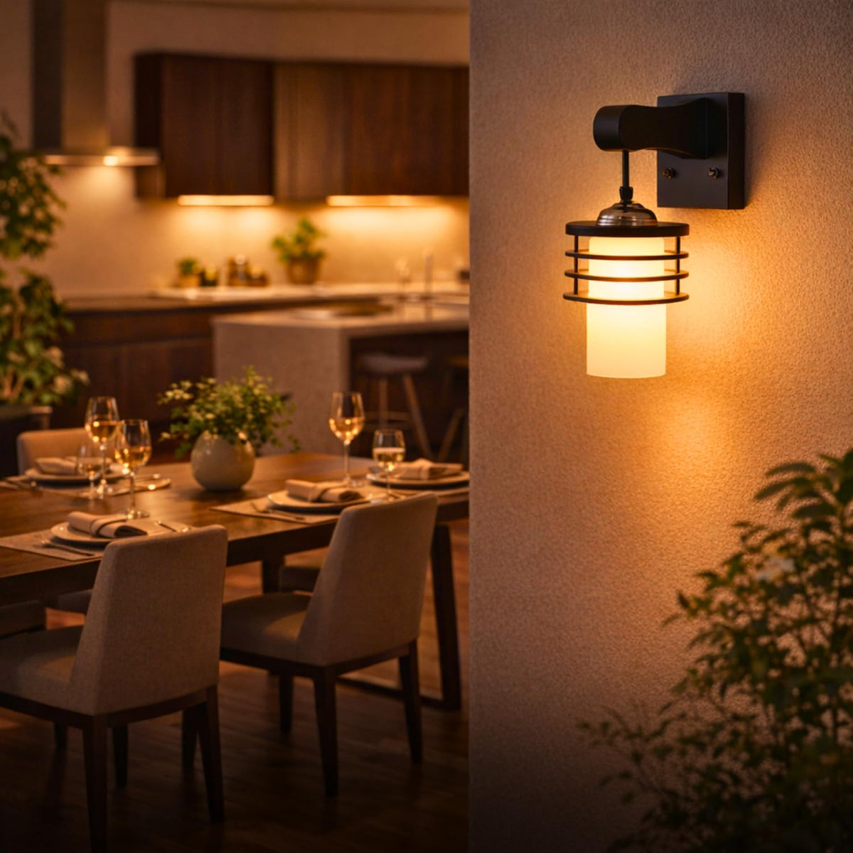 ELIANTE Metal Wall Light Black Wall Lamp for Living Room, Bedroom, Dining Room, Kitchen | 3 Years Warranty | LED Lamp Included