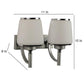 ELIANTE Gris Iron Wall Light Grey for Living Room, Bedroom, Dining Room, Kitchen | 3 Years Warranty | 2 LED Lamps Included