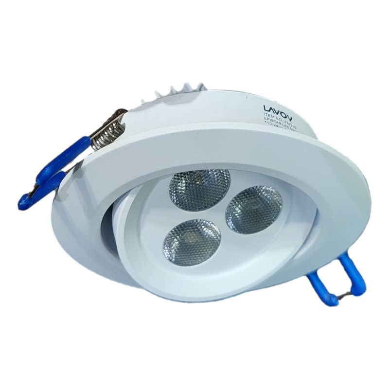 LAVOV FM Aluminium Round FM-301-3X1-WH Led Spotlight - Neutral White | 2 Years Warranty | by Jainsons Lights