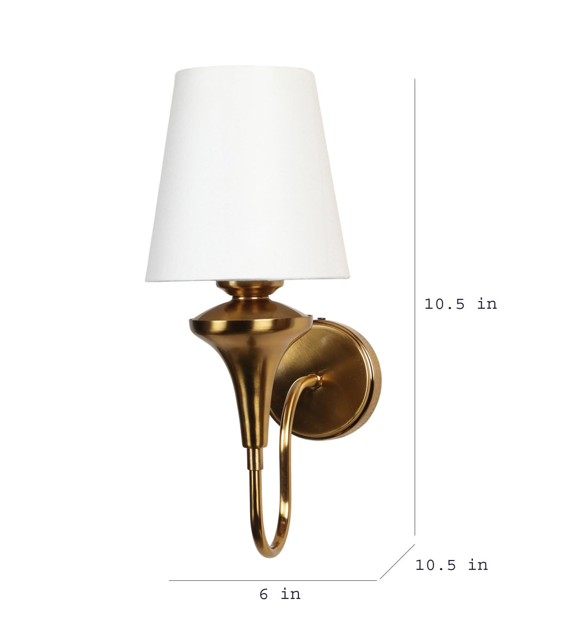Eliante by Jainsons Lights | Gold Iron Wall Light | KUPPI-1W-WH
