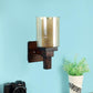 ELIANTE Insolent Brown Wood Wall Lights - Aj-03-1W-Gold-Wh | 3 Years Warranty | Free - LED LAMP