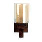 ELIANTE Insolent Brown Wood Wall Lights - Aj-03-1W-Gold-Wh | 3 Years Warranty | Free - LED LAMP