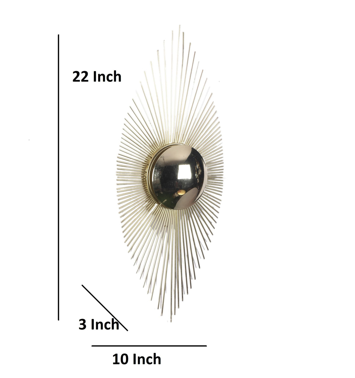 ELIANTE Distinct Brass Wall Light Gold for Living Room, Bedroom, Dining Room, Kitchen | 3 Years Warranty