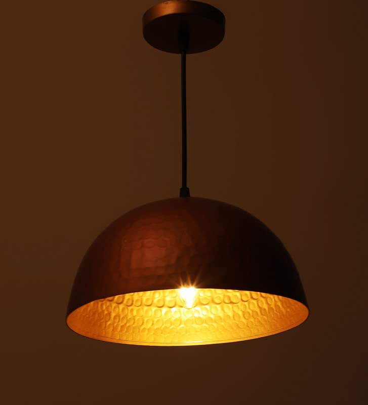 ELIANTE Metal Hanging Light Golden for Living Room, Bedroom, Dining Room, Kitchen | 3 Years Warranty | LED Lamp Included