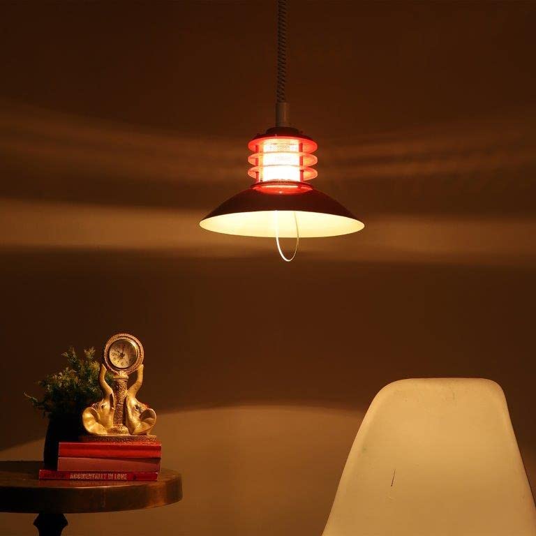 ELIANTE Kindered Red Iron Hanging Lights - Apollo-Red-1Lp-Small - | 3 Years Warranty | LED Lamp Included