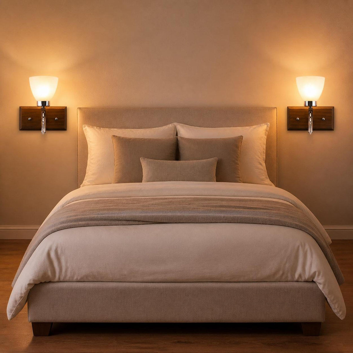 ELIANTE Yellow Glass Wall Sconces - S-89-2W - | 3 Years Warranty | with LED Lamp(s) Included
