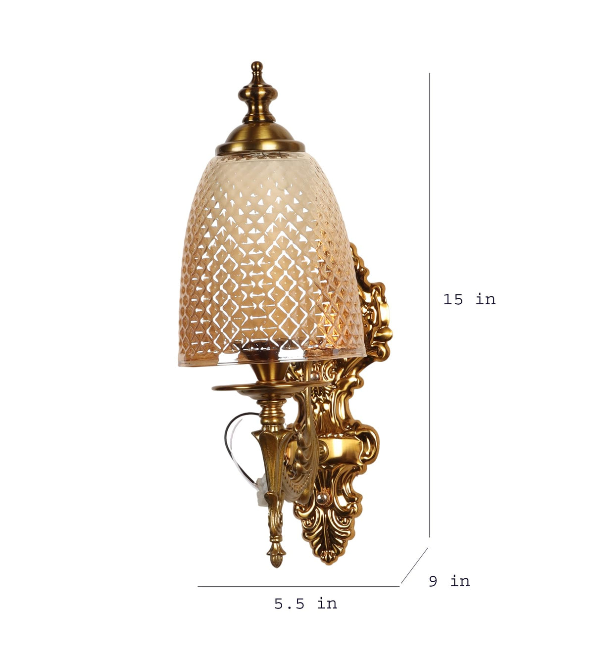 Eliante by Jainsons Lights | Gold Iron Wall Light | S-646-1W