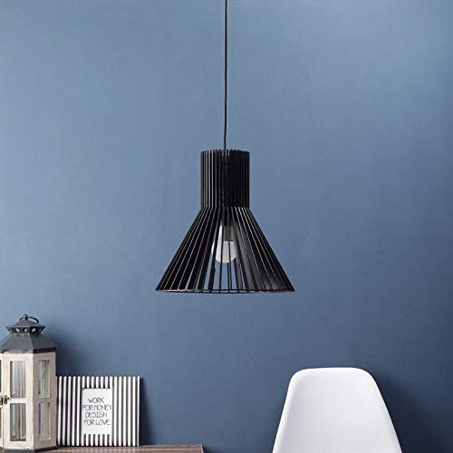 ELIANTE Modern Metal Hanging Light Black for Living Room, Bedroom, Dining Room, Kitchen | 3 Years Warranty | with LED Lamp(s) Included
