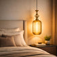 Black and Gold Iron Hanging Light - E27 holder - with LED Lamp Included - JS-1323-1LP