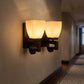ELIANTE Clearer Modern Wall Light | Black Wood | 2 E27 Holders | Decorative Wall Light for Living Room, Bedroom & Dining Room | 2 LED Lamps Included | 3 Years Warranty