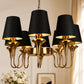 Eliante by Jainsons Lights | Gold Iron Chandelier | KUPPI-8LP-BK