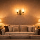 Paxton Aluminium Wall Mounted Uplight Sconce (Antique Brass) | JS-1213-2W | Included Bulb | Eliante by Jainsons Lights