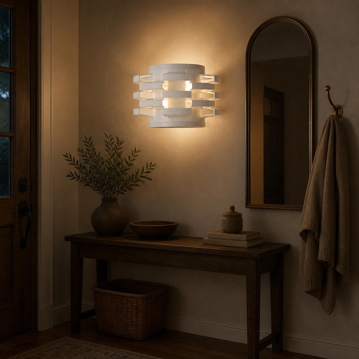 ELIANTE White Metal Wall Light - MT-2678-2W - | 3 Years Warranty | with LED Lamp(s) Included