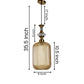 Black and Gold Iron Hanging Light - E27 holder - with LED Lamp Included - JS-1323-1LP