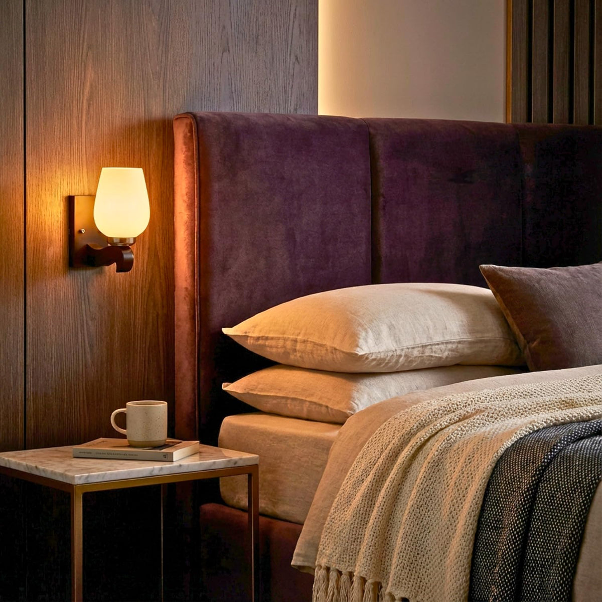 wooden Wood Wall Light - CHIDIYA-WALL-WD - Included Bulb