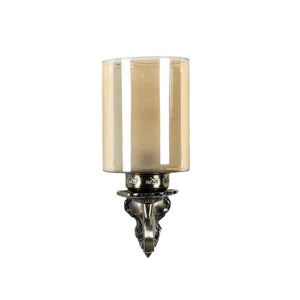 ELIANTE Antique Brass Wall Light with Glass Shade, Metal Decorative Wall Sconce Lamp for Bedroom Living Room Hallway Dining Decor | Vintage Design | 3 Years Warranty