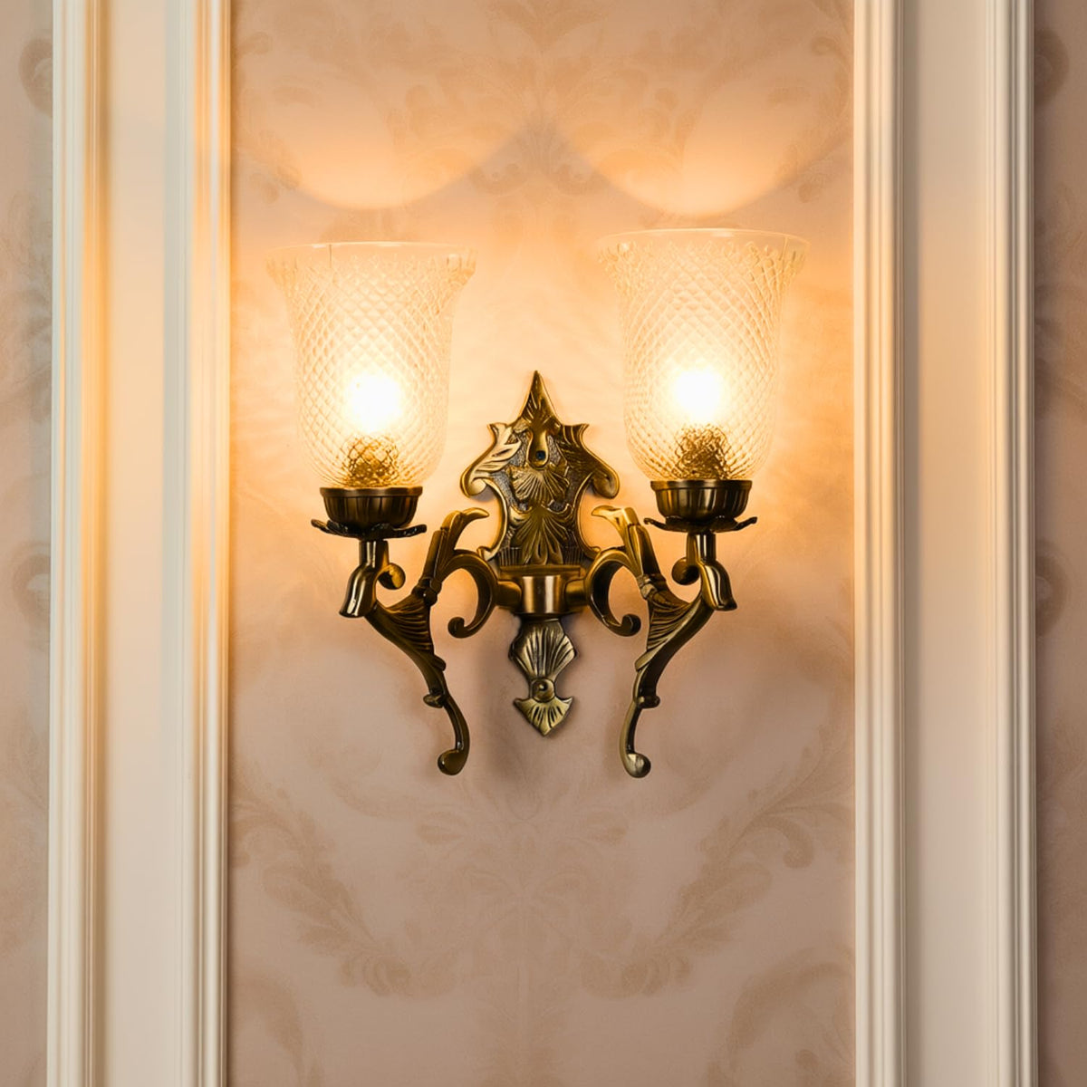 Antique Brass aluminium  Wall Lights -M-3008-2W - Included Bulbs