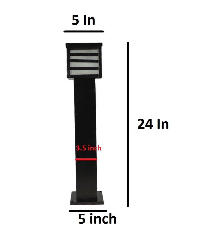 ELIANTE Blinding Aluminium Garden Lights Black for Living Room, Bedroom, Dining Room, Kitchen | 3 Years Warranty | LED Lamp Included